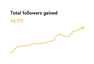 a chart depicting an increase in Instagram followers